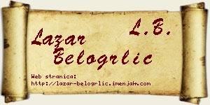 Lazar Belogrlić vizit kartica
